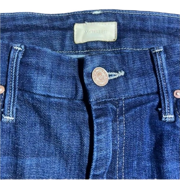 MOTHER High Waisted Looker Skinny Clean Sweep Dark Wash Jeans Size 27 - Picture 6 of 15